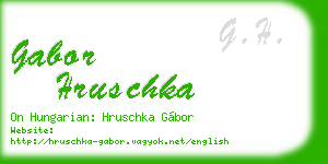 gabor hruschka business card